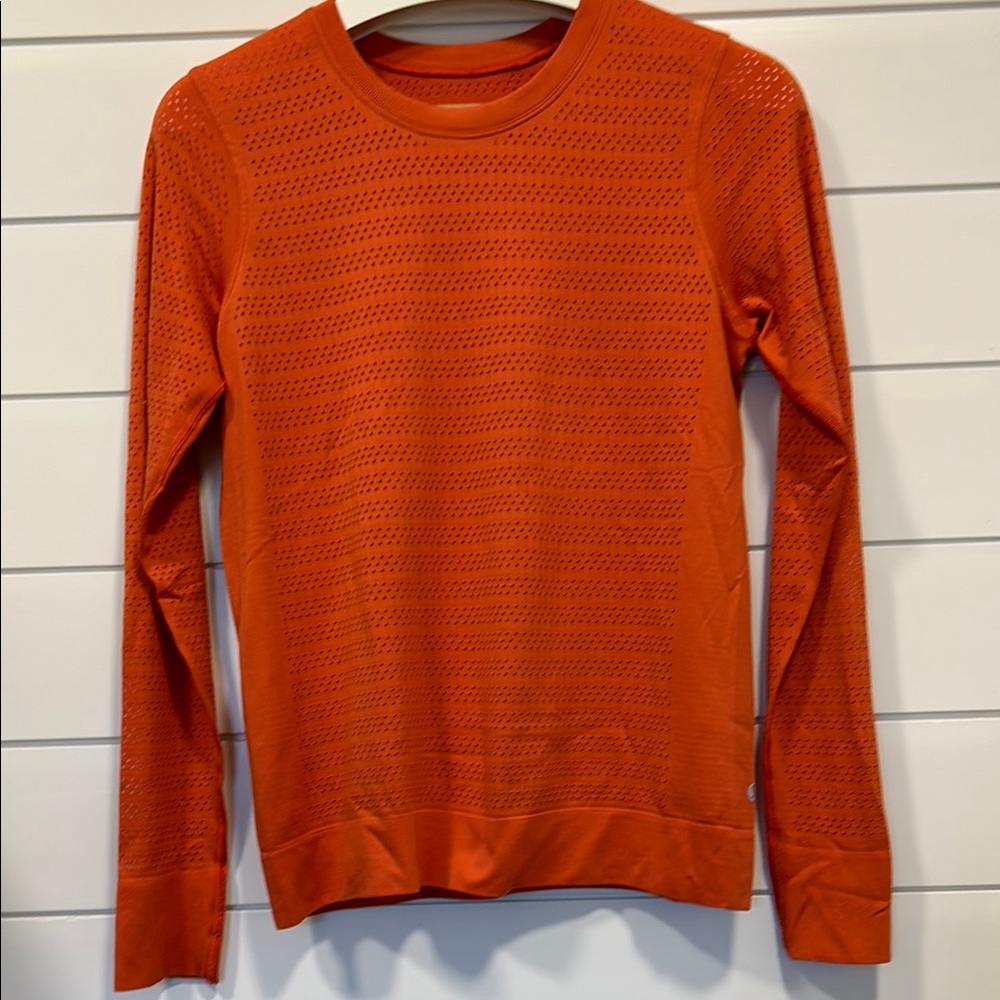 Lululemon Bright Orange Knit Top
